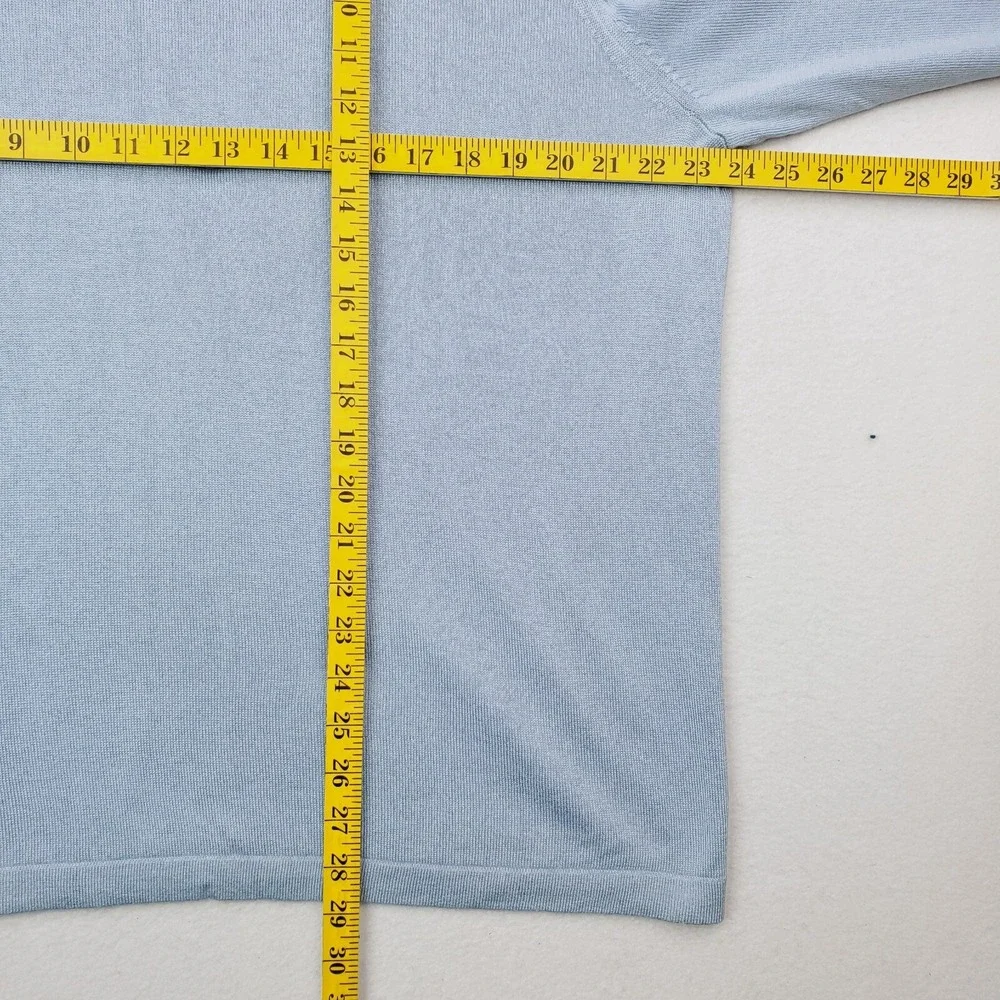 Banana Republic Sweater Mens Extra Large Blue Cashmere Silk Lightweight Pullover
